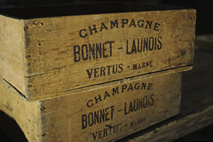 Vintage Champagne boxes